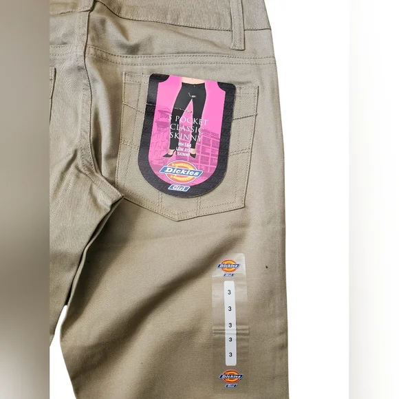 NWT Dickies Girl Juniors Classic 5 Pocket Skinny Pant HH164 SIZE 3 - Picture 7 of 13
